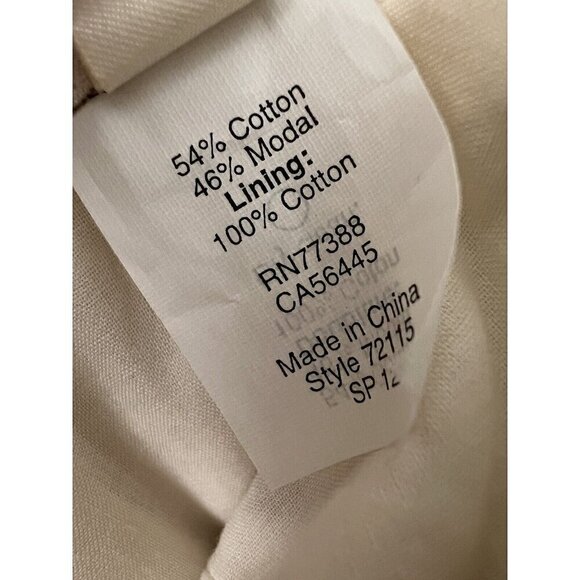 J.CREW Floral Embroidered Strapless Dress Ivory Blue MODAL Size 10 - Picture 15 of 15